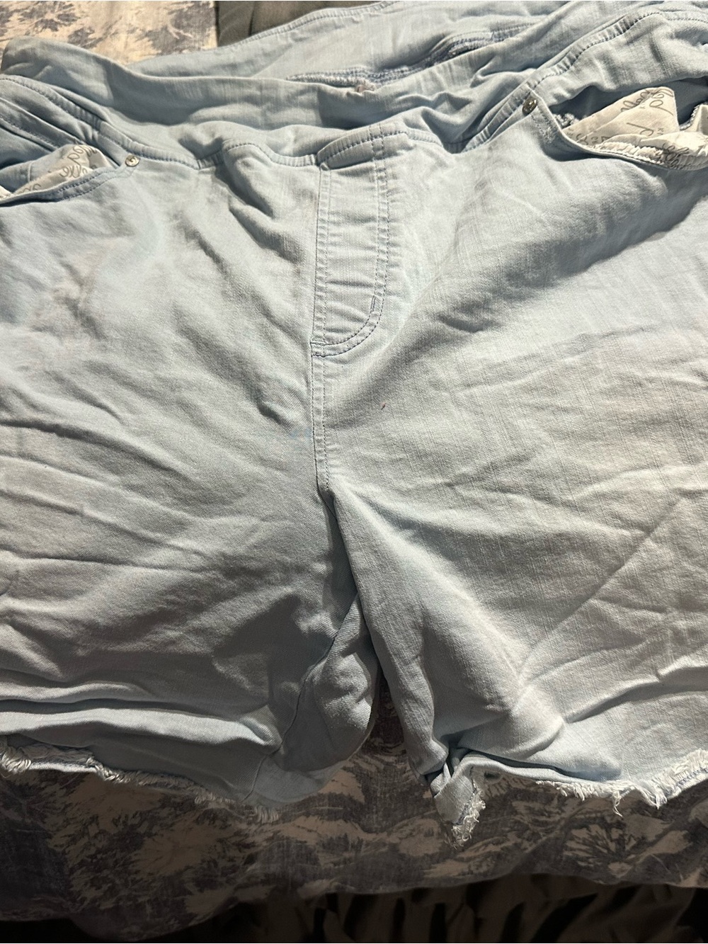 Belle by Kim Gravel Light Blue Women's Denim Bermuda Shorts